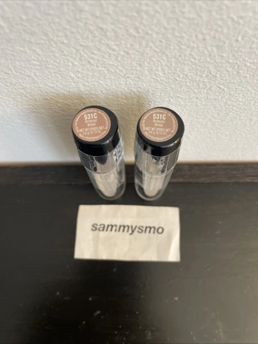 Wet n Wild Lipstick, Breeze 531C, 0.13 oz x2
